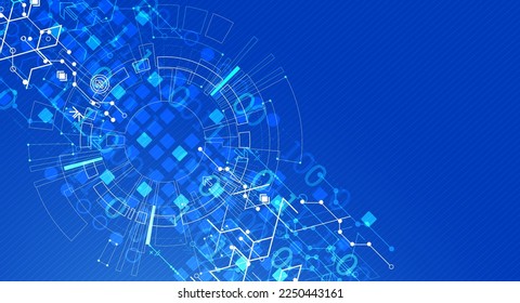 Resumen del concepto de tecnología. Tarjeta de circuito, fondo de color de computadora alto. Ilustración vectorial con espacio para contenido, web - plantilla, presentación de tecnología empresarial.