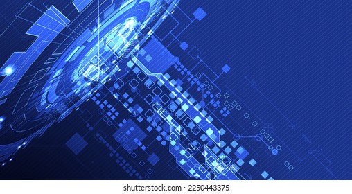 Abstraktes Technologiekonzept. Platine, hellfarbiger Hintergrund des Computers. Vektorgrafik mit Platz für Inhalte, Web - Vorlage, Business-Tech-Präsentation.