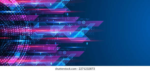 Resumen del concepto de tecnología. Tarjeta de circuito, fondo de computadora alto. Ilustración vectorial con espacio para contenido, web - plantilla, presentación de tecnología empresarial.