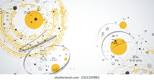 Abstract technology concept. Circuit board, high computer background. Vector illustration with space for content, web - template, business tech presentation.