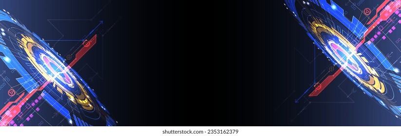 Resumen del concepto de tecnología. Tarjeta de circuito, fondo de color de computadora alto. Ilustración del vector
