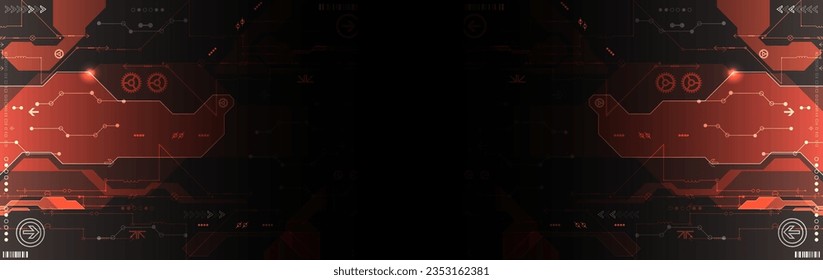 Abstract technology concept. Circuit board, high computer color background. Vector illustration