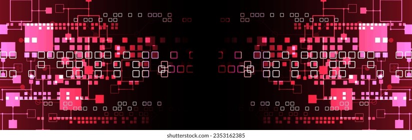 Abstract technology concept. Circuit board, high computer color background. Vector illustration