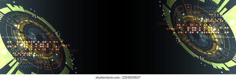 Abstract technology concept. Circuit board, high computer color background. Vector illustration