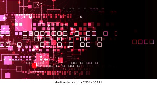 Abstract technology concept. Circuit board, high computer color background. Vector illustration