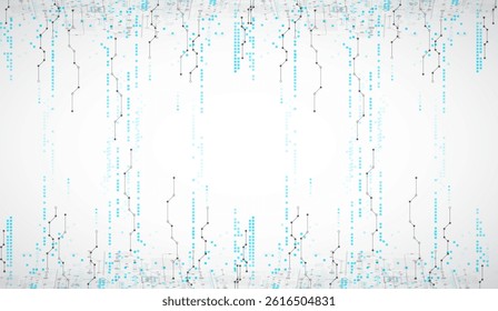 Abstract technology concept. Circuit board, high computer color background. Vector illustration.