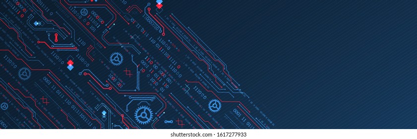 Abstract technology concept. Computer code background. Vector illustration