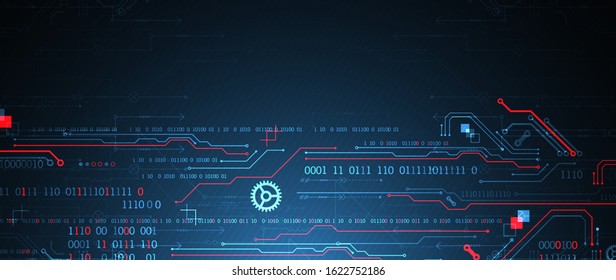 Abstract technology concept. Computer code background. Vector illustration