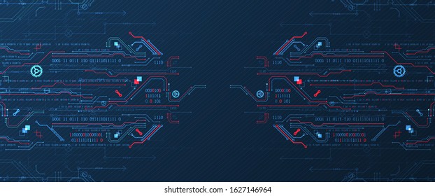 Abstract technology concept. Computer code background. Vector illustration
