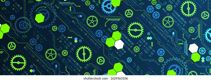 Abstract technology concept. Computer code background. Vector illustration