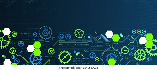Abstract technology concept. Computer code background. Vector illustration