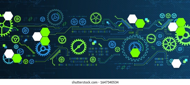 Abstract technology concept. Computer code background. Vector illustration