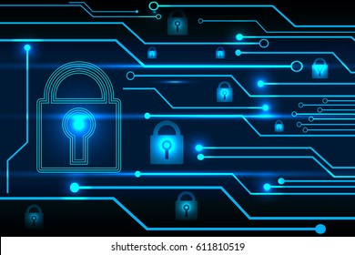 abstract technology concept cy ber security hi tech background