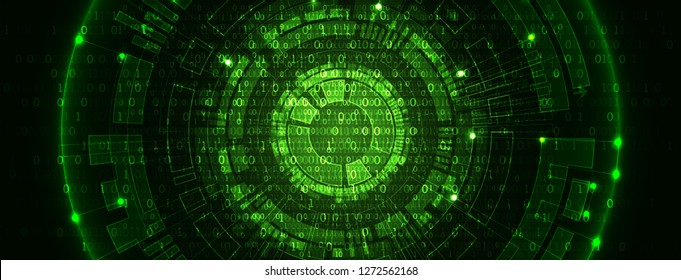 Abstract technology concept. High computer color background. Vector illustration