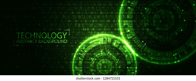 Abstract technology concept. High computer color background. Vector illustration