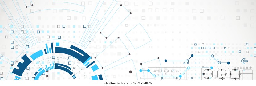 Abstract technology concept. High computer color background. Vector illustration