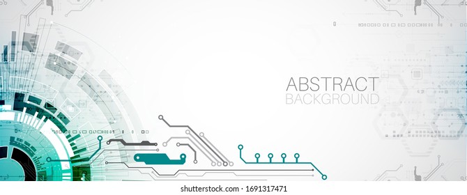 Abstract technology concept. High computer color background. Vector illustration