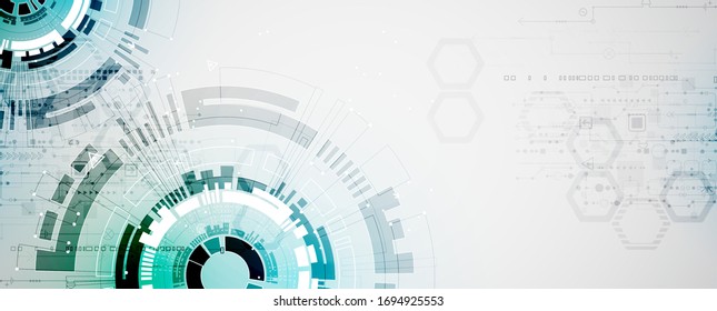 Abstract technology concept. High computer color background. Vector illustration