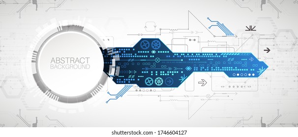 Abstract technology concept. High computer color background. Vector illustration