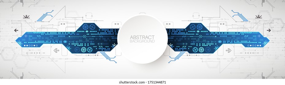 Abstract technology concept. High computer color background. Vector illustration