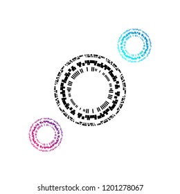 Abstract technology concept icons, vector illustrations