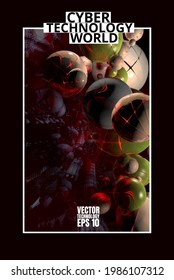 Concepto de tecnología abstracta, antecedentes de tecnología de innovación, vector