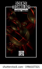 Concepto de tecnología abstracta, antecedentes de tecnología de innovación, vector