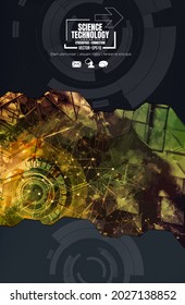 Abstract technology concept, innovation technology background, vector