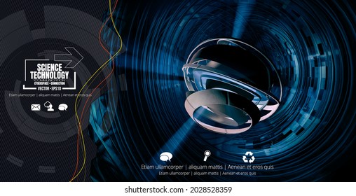 Abstract technology concept, innovation technology background, vector