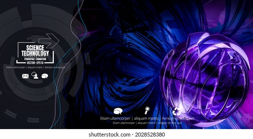 Concepto de tecnología abstracta, antecedentes de tecnología de innovación, vector