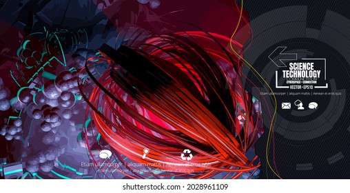 Abstract technology concept, innovation technology background, vector