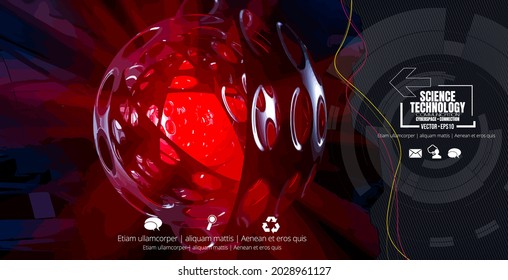 Abstract technology concept, innovation technology background, vector