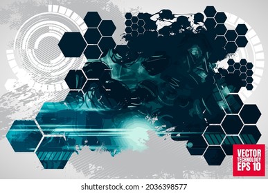 Conceito de tecnologia abstrata, fundo de tecnologia de inovação, vetor