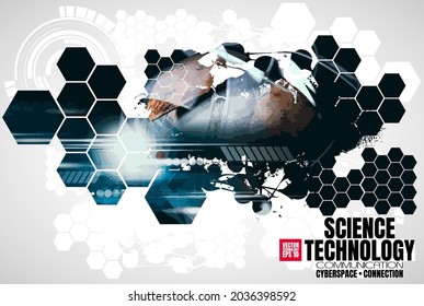 Abstract technology concept, innovation technology background, vector