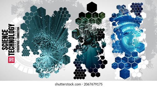 Abstract technology concept, innovation technology background, vector