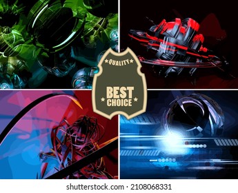 Abstract technology concept, innovation technology background, vector