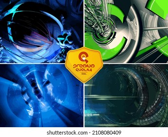 Abstract technology concept, innovation technology background, vector