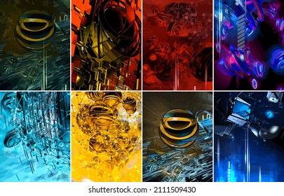Abstract technology concept, innovation technology background, vector