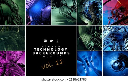 Abstraktes Technologiekonzept, innovationstechnischer Hintergrund, Vektorgrafik