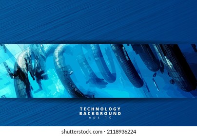 Abstract technology concept, innovation technology background, vector