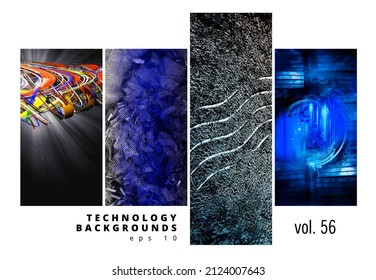 Concepto de tecnología abstracta, antecedentes de tecnología de innovación, vector
