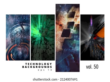 Abstract technology concept, innovation technology background, vector