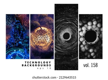 Abstract technology concept, innovation technology background, vector