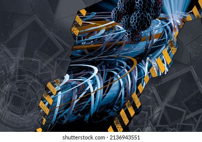 Abstract technology concept, innovation technology background, vector