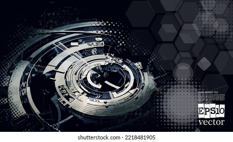 Abstract technology concept, innovation technology background, vector