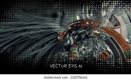 Concepto de tecnología abstracta, antecedentes de tecnología de innovación, vector