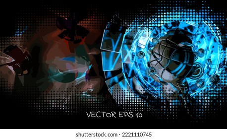 Abstract technology concept, innovation technology background, vector