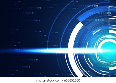 abstract technology concept modern circle future on binary hi tech background