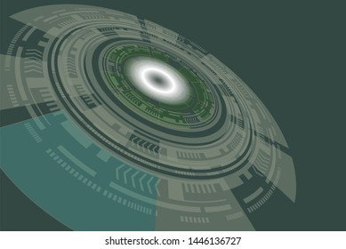 Abstract technology concept on blue background.vector  