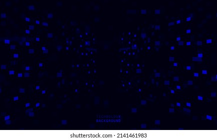 Resumen del fondo de la conexión de partículas de concepto de tecnología con luces azules. pantalla abstracta en color azul, tecnología de Internet de alta velocidad. 